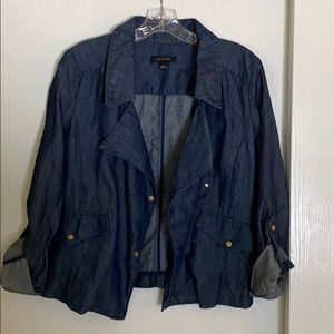 Ann Taylor Lightweight Jacket with Gold Details